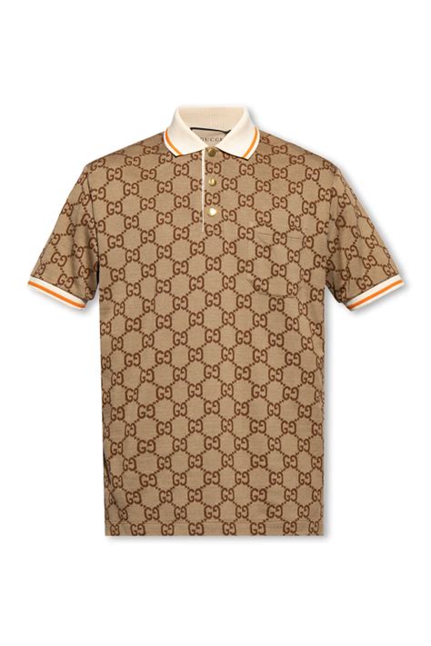 gucci dress shirt collar|Gucci monogram polo shirt.